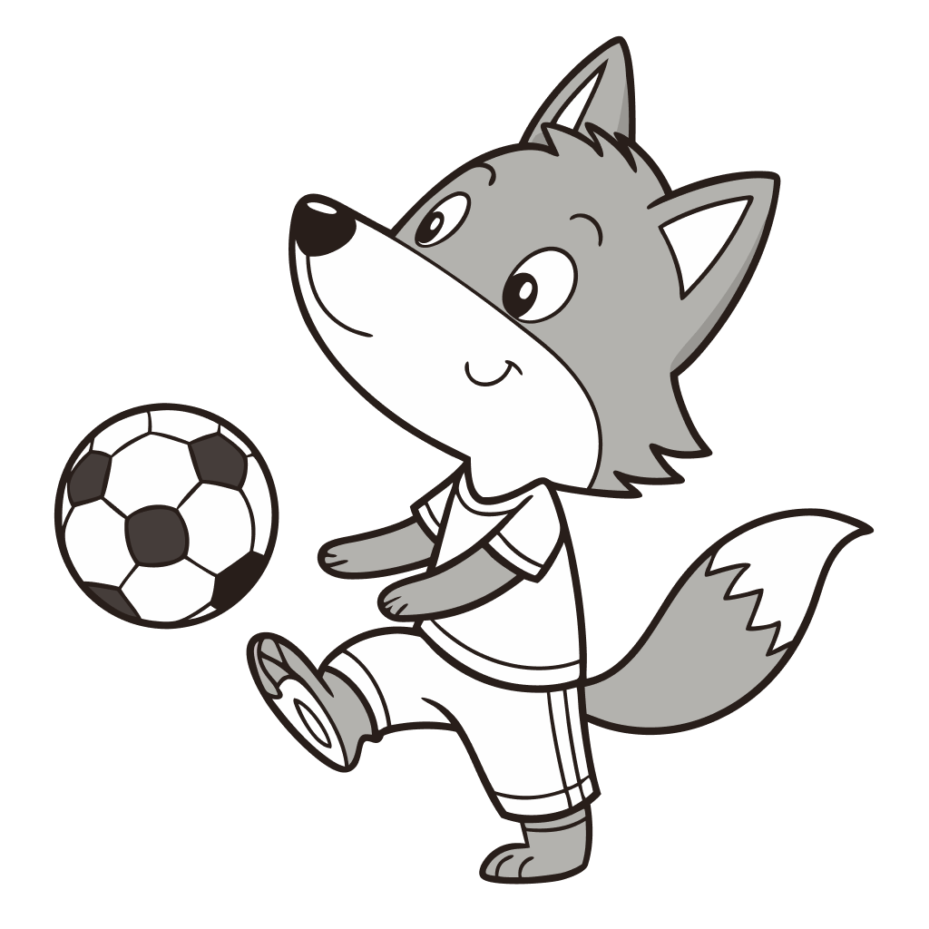 Fußball Spieler Wolf